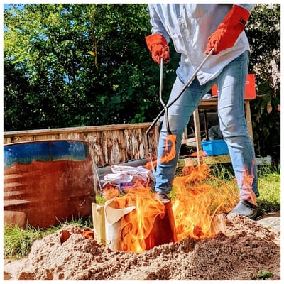 Workshop Raku en Barrel stoken