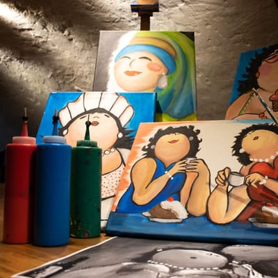 Elke zaterdagochtend bij het GrachtenAtelier: verschillende workshops schilderen!