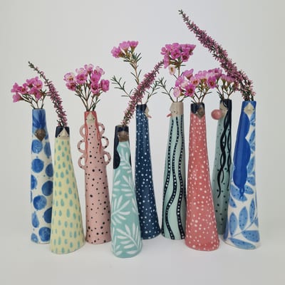 Ceramic Decorating Workshop: Painting Bud Vases