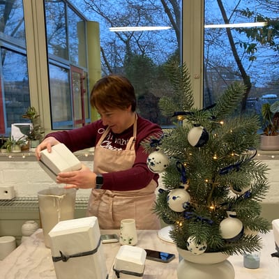 Kerst workshop porselein gieten