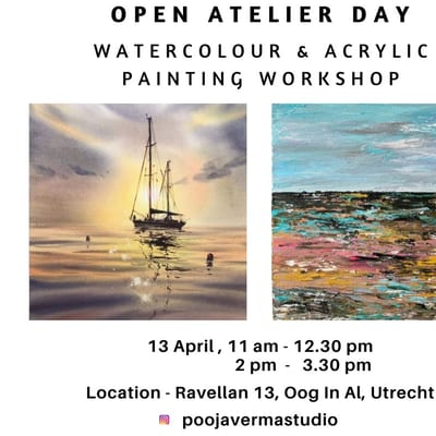 Open Atelier Day - Acrylic and Watercolour Painting Workshop