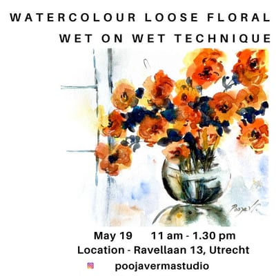 Watercolour Painting Workshop- Loose Floral Vase
