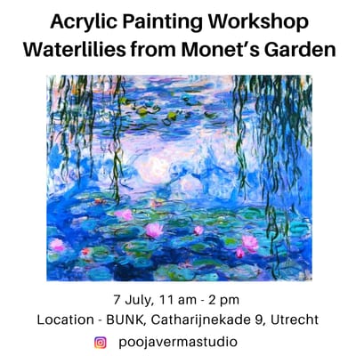 Acrylic Painting Workshop - Waterlilies from Monet's Garden