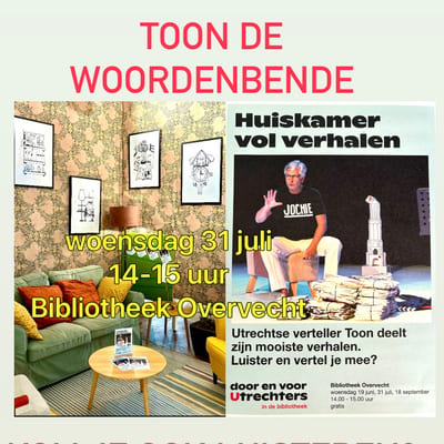 Huiskamer vol verhalen in de Bieb