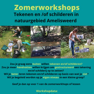 23 en 24 juli: Zomerworkshop tekenen en schilderen Amelisweerd