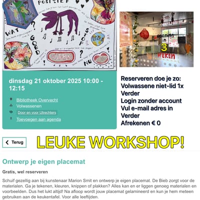 Ontwerp je eigen Placemat in de Buurtkeuken