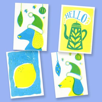 Riso print christmas card workshop