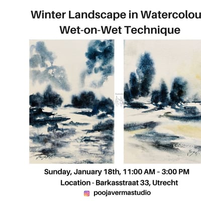 Winter Landscape in Watercolours.