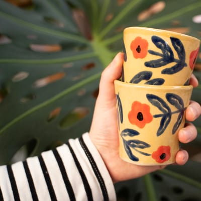 Keramiek beschilderen koffiekopjes | planten potjes @ Tuincentrum Steck