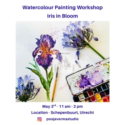 Watercolour Painting Workshop - Iris in Bloom