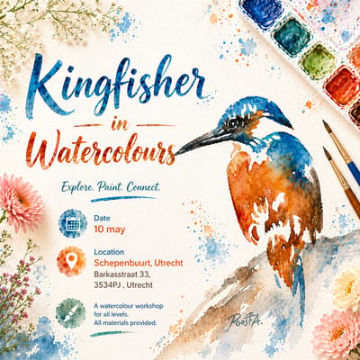 Kingfisher in Watercolours