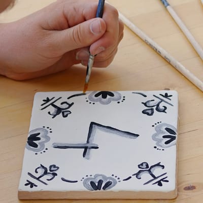 Workshop Delfts blauw tegeltje schilderen